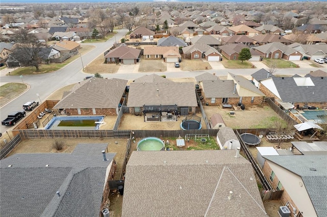 bird's eye view with a residential view