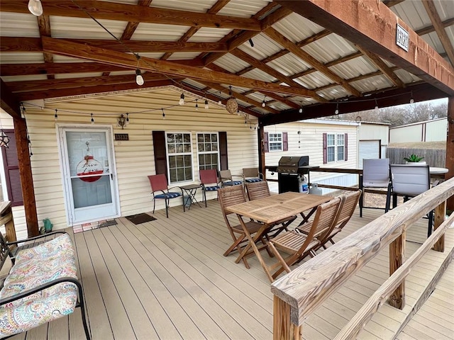 13132 Bluebird Ln, Kingston, OK 73439 - deck featuring a grill