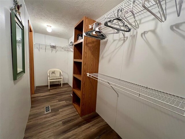 13132 Bluebird Ln, Kingston, OK 73439 - spacious closet featuring visible vents and dark wood-type flooring