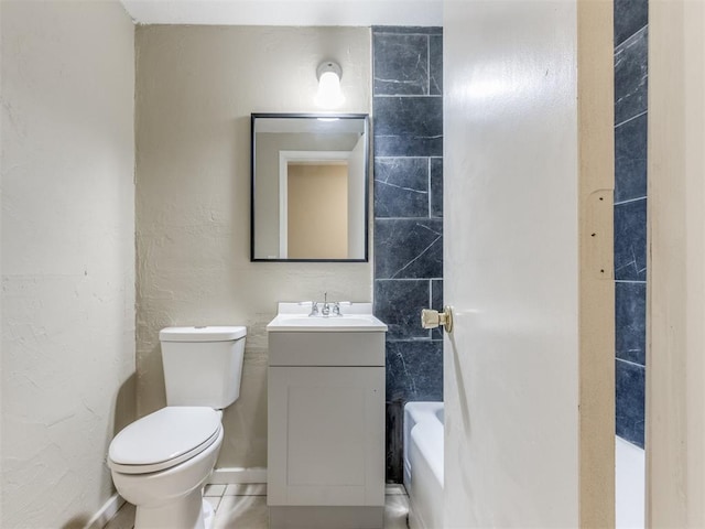 full bath featuring toilet and vanity