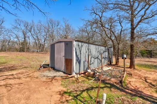 view of shed