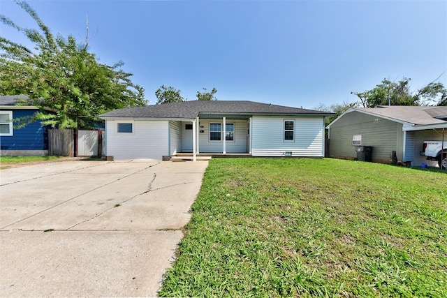 2625 SW 46th St, Oklahoma City, OK 73119 - ranch-style home featuring driveway and a front lawn