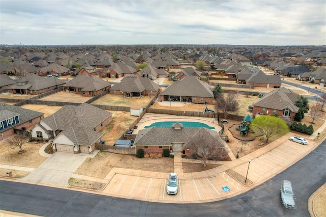 drone / aerial view featuring a residential view