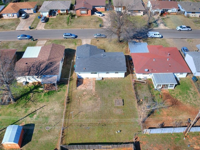 aerial view featuring a residential view