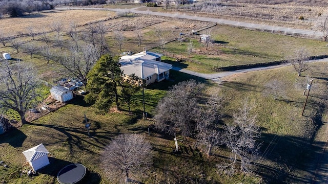 drone / aerial view with a rural view