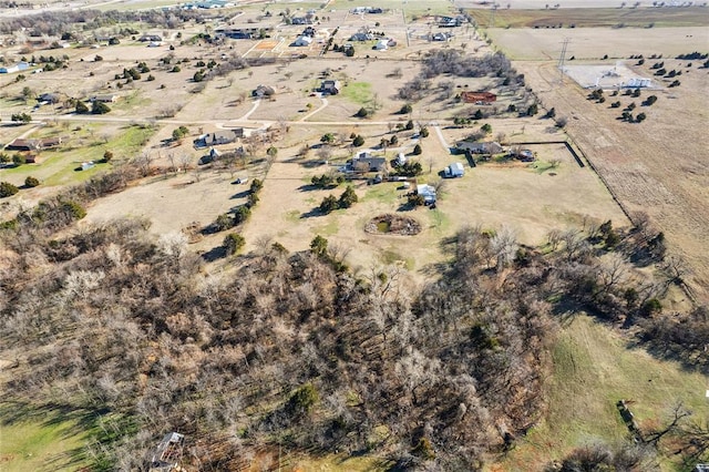 bird's eye view featuring a rural view