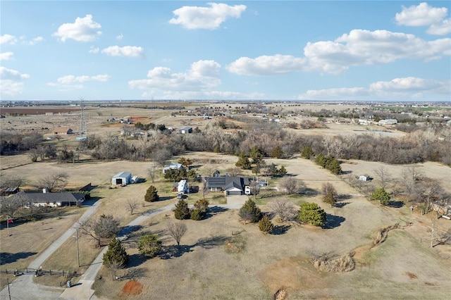 aerial view with a rural view