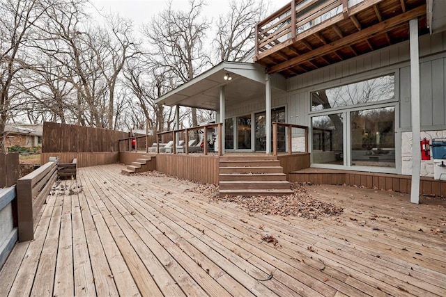 view of wooden deck