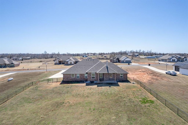 aerial view featuring a residential view