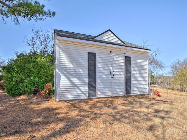 view of shed