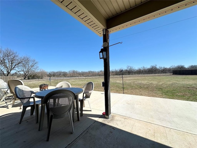 view of patio / terrace featuring outdoor dining area