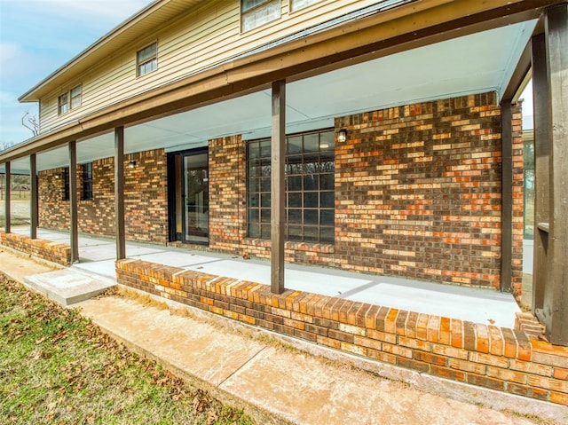 exterior space with a porch