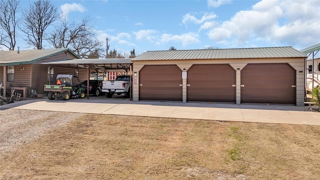 garage featuring a detached garage