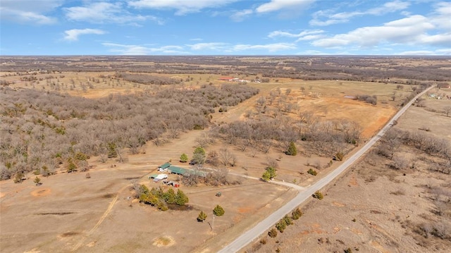 aerial view with a rural view and a desert view