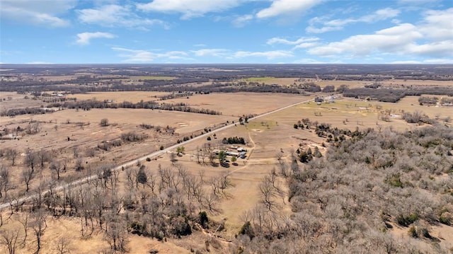 drone / aerial view featuring a rural view