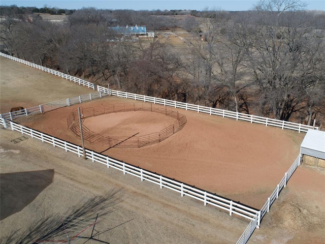 bird's eye view featuring a rural view