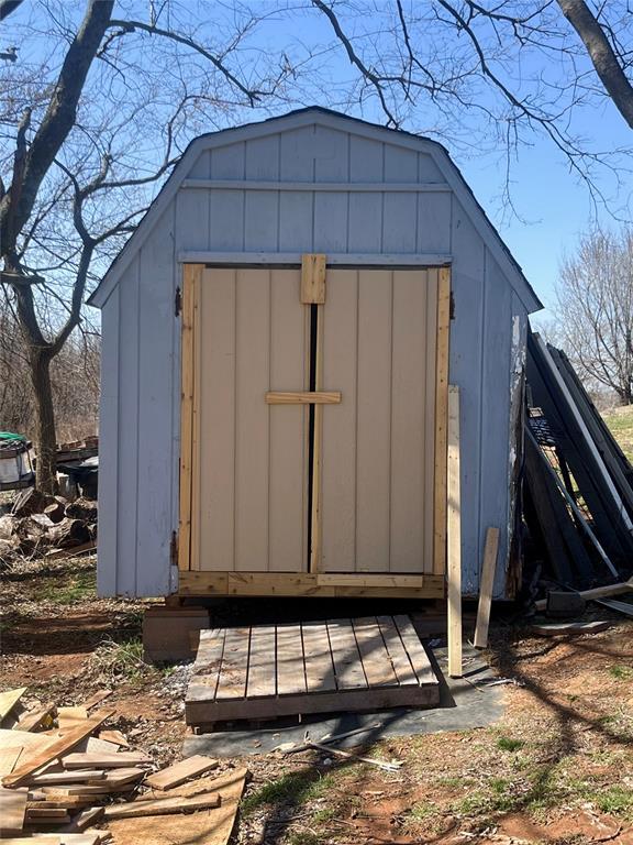 view of shed