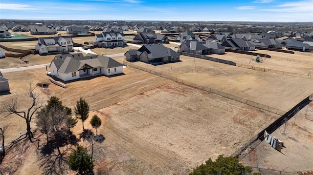 drone / aerial view with a residential view