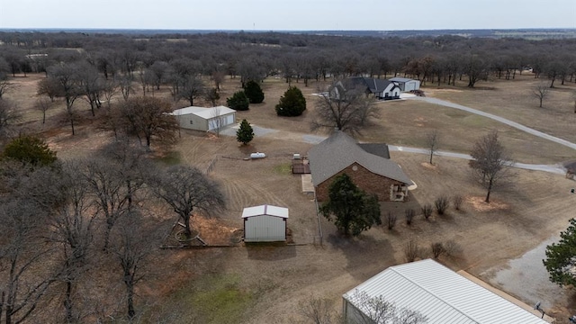 drone / aerial view featuring a rural view