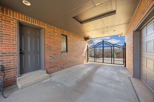 view of patio / terrace featuring a gate