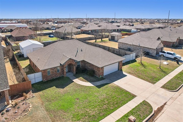 birds eye view of property featuring a residential view