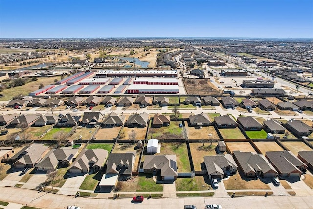 aerial view with a residential view