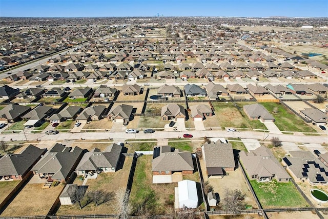 bird's eye view with a residential view