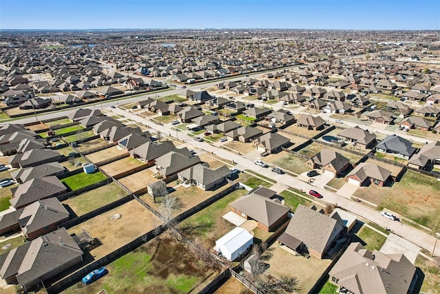 aerial view with a residential view