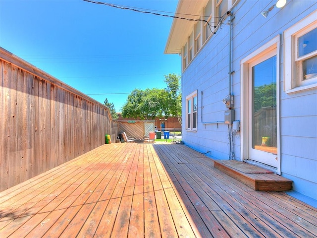 wooden terrace with fence