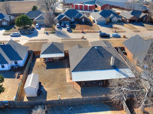 aerial view featuring a residential view