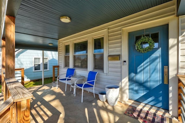 exterior space with a porch