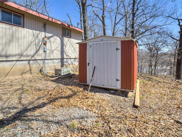 view of shed