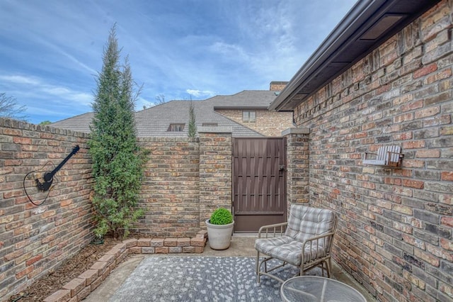 view of patio with fence