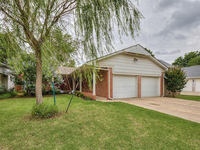 4303 N Redmond Ave, Bethany, OK 73008 - ranch-style home featuring brick siding, a front yard, and driveway