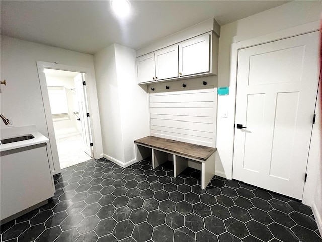 mudroom featuring a sink