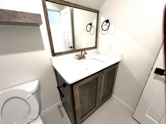 half bath with toilet and vanity