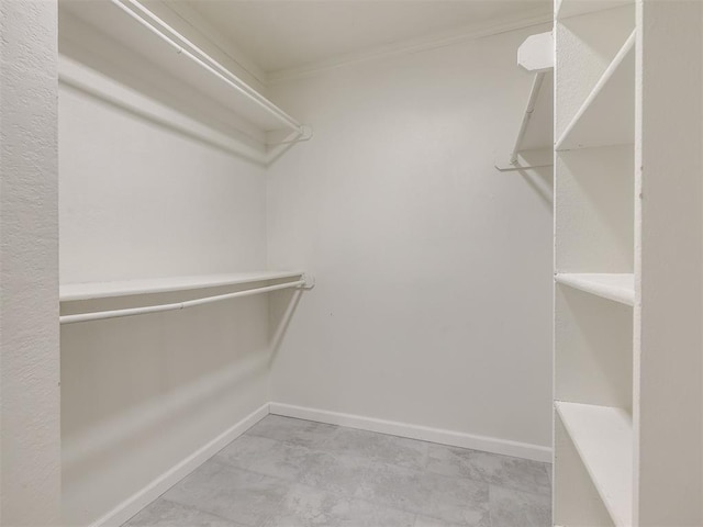 view of walk in closet