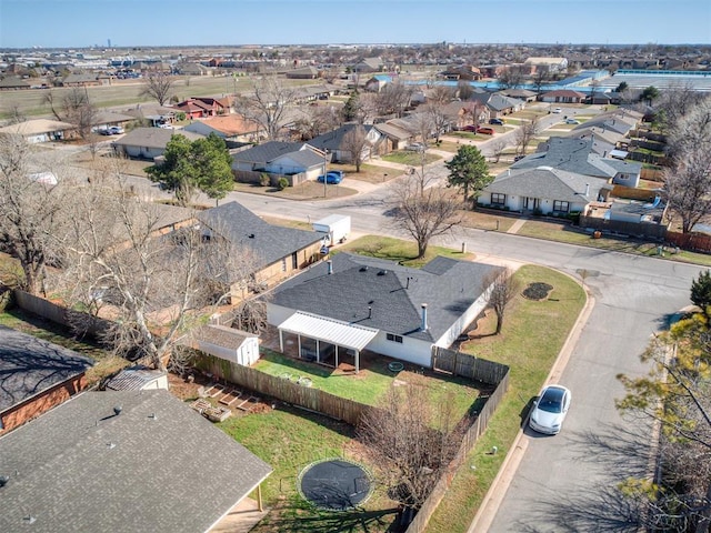 bird's eye view with a residential view