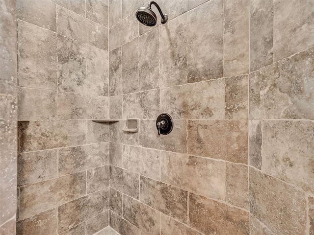 room details with a tile shower