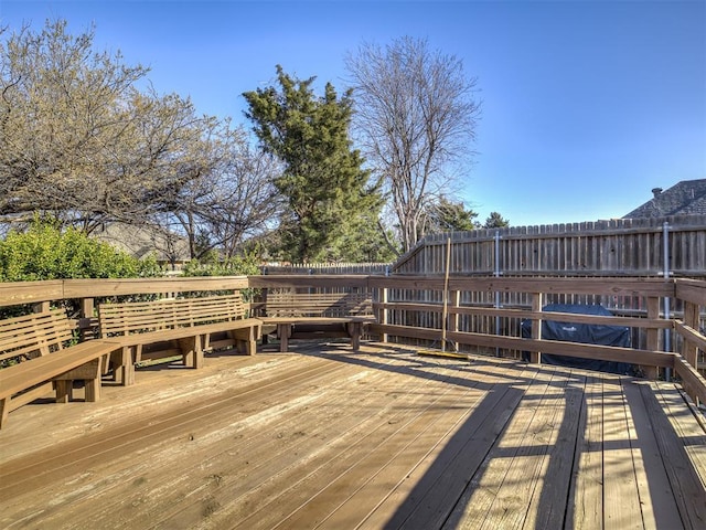 deck with fence