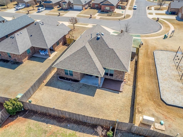 drone / aerial view with a residential view