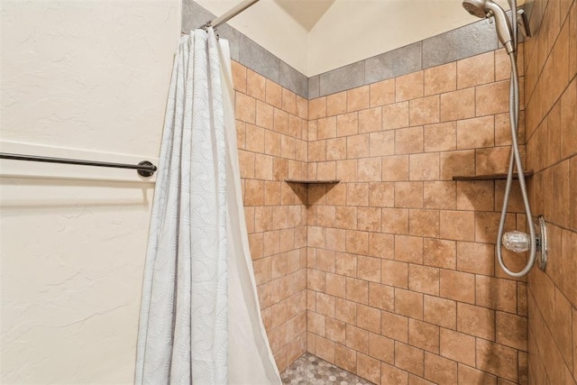 full bathroom with a shower stall