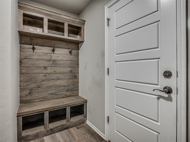 mudroom with baseboards