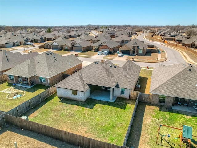 drone / aerial view featuring a residential view