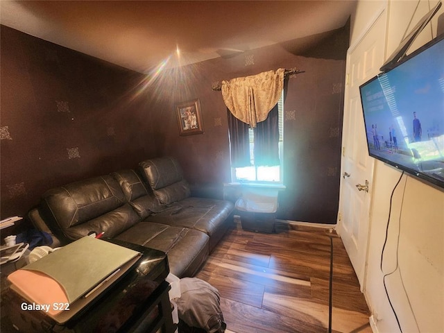 living room featuring wood finished floors