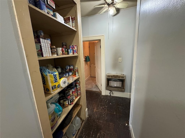 storage area with heating unit