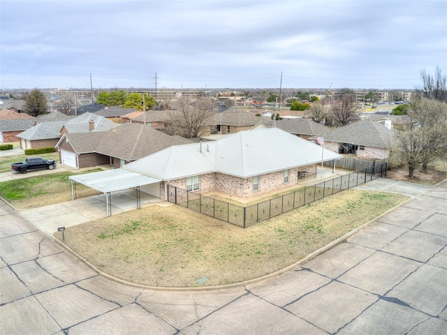 drone / aerial view featuring a residential view