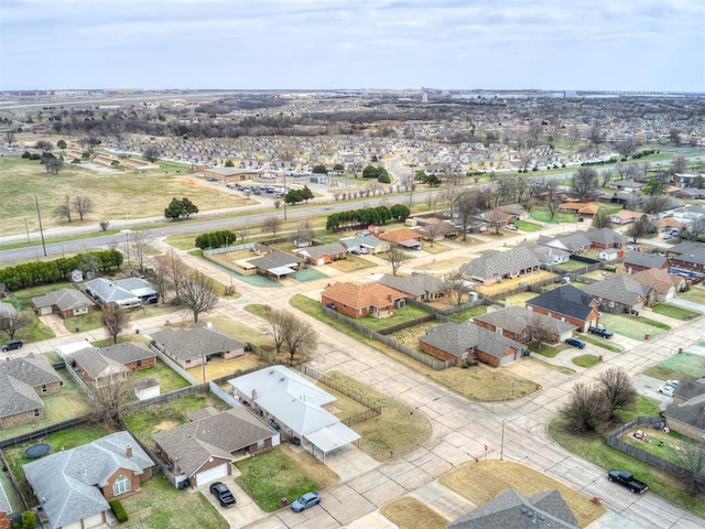 aerial view with a residential view