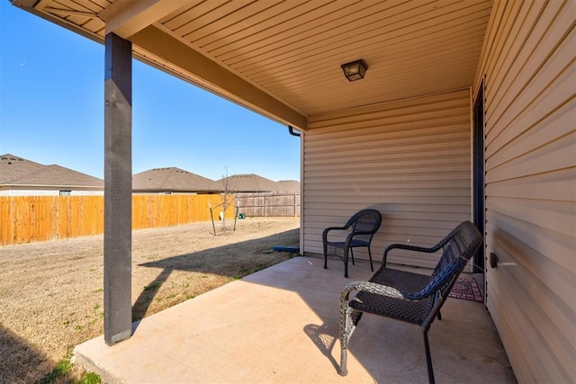 view of patio / terrace featuring a fenced backyard