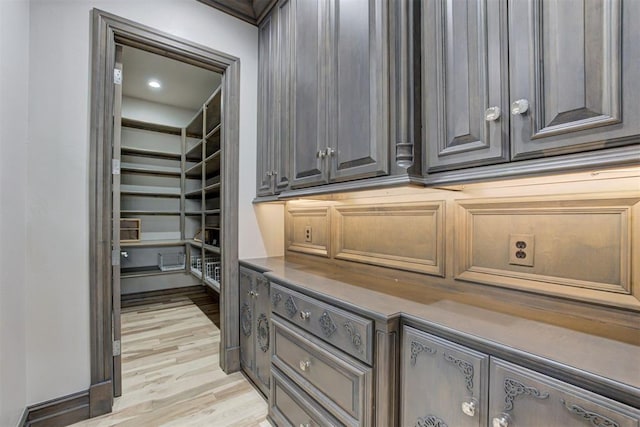 interior space with wood finished floors